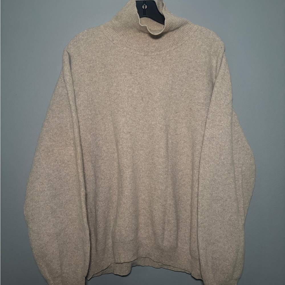 Classic Cream Turtleneck Sweater